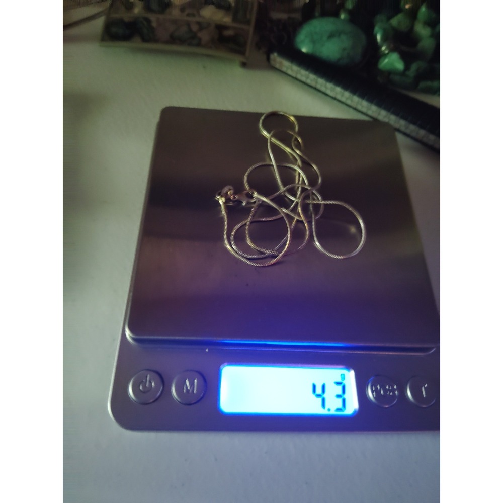 925 Sterling Silver Snake Chain Necklace 22 Inch Round Link 4.3g
#24